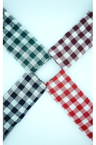 3'lü Çok Amaçlı Sofra Bezi & Piknik Sofrası & Masa Örtüsü Ekose Pötikare Desenli Çok Renkli