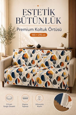 Çok Amaçlı Modern Bohem Kadife Koltuk Örtüsü,çekyat Örtüsü Piknik Örtüsü Masa Örtüsü Kaymaz Süngerli Renkli