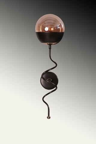 Luzarana Stella Gold-eskitme Metal Gövde Bal Camlı Tasarım Lüx Aplik Eskitme