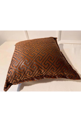 Nivemeshome Monet Zigzag Kırlent Kılıfı Kahve-antrasit 45 X 45 Kahve