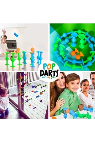 Pop Dart Vakum Molekül Pop Dart Oyunu 12 + 2 Parça Popit Dart