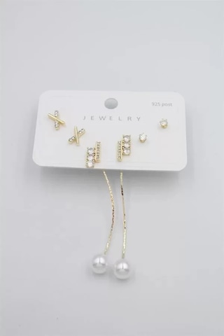 Çoklu Set Küpe - Altın