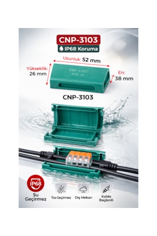 Su Geçirmez Buat Jel Kutusu Ip68 Koruma Cnp-3103