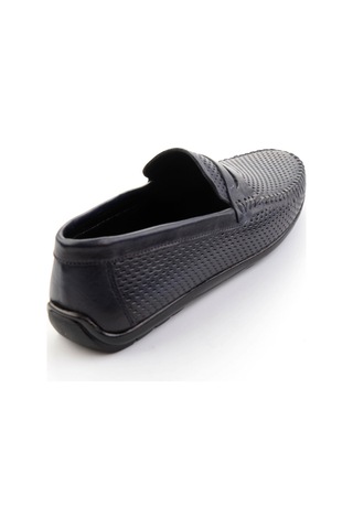 Lacivert Hakiki Deri Erkek Loafer Ayakkabı E01697033003 Lacivert