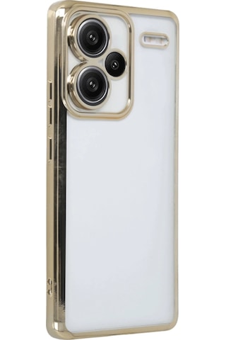 Özel Xiaomi Redmi Note 13 Pro Plus Kılıf Lensli Silikon - Gold Fırsat