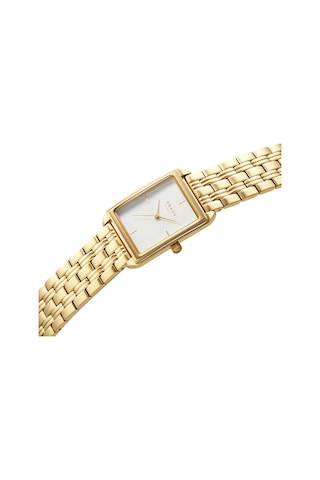Obaku Denmark V293lxgısg Quartz Çelik Altın Rengi Beyaz Kadrab 24 Mm Kadın Kol Saati Altın