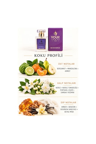 Your Prose K112 Neroli, Amber Akoru Ve Misk Notalı Yumuşak Amber Çiçeksi Kadın Parfümü Edp 50 Ml - 8690352000012yp112