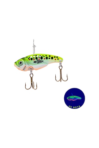 Vibrasyon Yem - Lrf/spin Jig - Fishack Vibrax - 7g 40mm - Fire Gill - Uv Boyalı