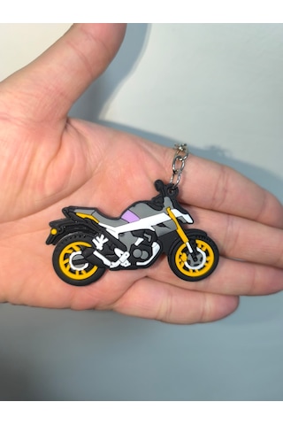 Silikon Kaliteli Motosiklet Anahtarlığı Esnek, Dayanıklı Ve Şık Tasarım Gri