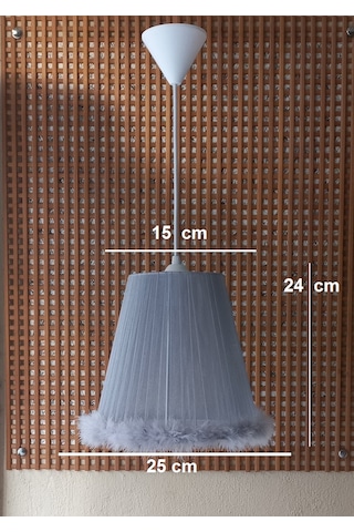 N-49 Gri Organze Yatak Odası Çocuk Ve Bebek Odası Avize Gri