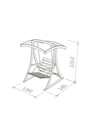 Teras Tekli Ladin Ahşap Salıncak Dış Mekan Bahçe, Teras Salıncağı -lacivert Lacivert