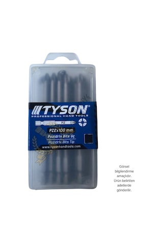 Kupa Tyson Vidalama Ucu Bits Uç - Pz2 Yıldız - 10 Cm. - 20 Adet