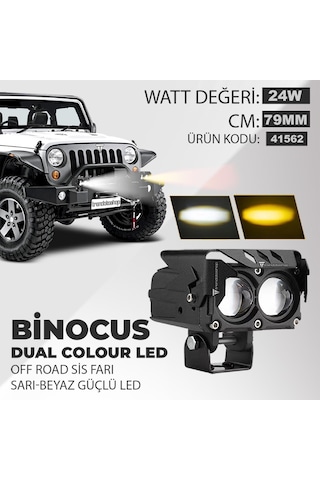 Binocus Çift Renkli Universal Off Road Sis Farı Mini Spot Lens Le