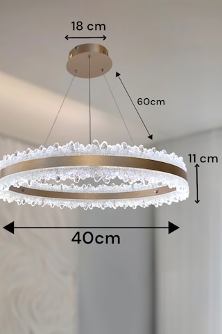 3 Renk Işıklı Kumandalı Modern Sarkıt Led Avize Ledli Avize Salon ESKİTME BAL