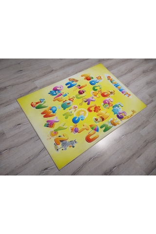 Doğuş 3Boyutlu Halı 3D-916Abc Harfli Alfabe 140X200 Cm Çocuk Halı Çok Renkli