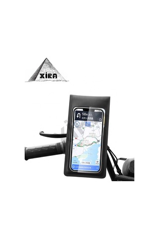 Su Geçirmez 360 Derece Kontrol Motosiklet Telefon Tutucu - Çift Conta & Velcro Koruma
