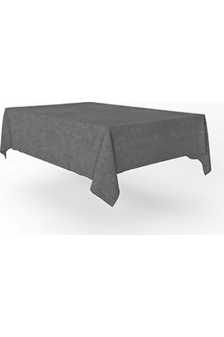 Kadife Dokulu Masa Örtüsü Gri Rengi