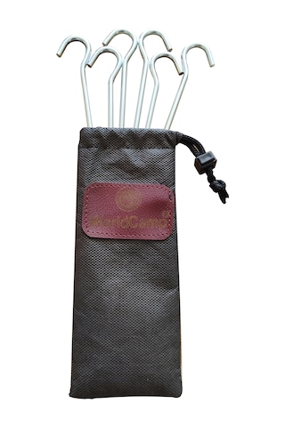 Worldcamp Çadır Tarp Kazığı 5mm 20cm Galvanizli 6 Adet Gri