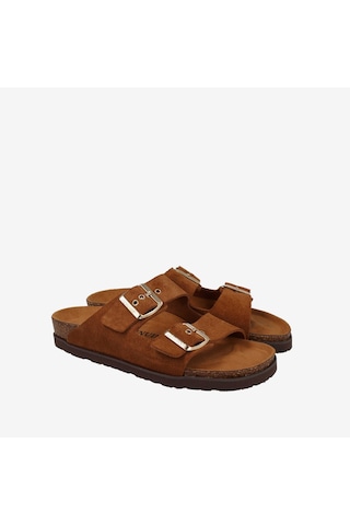 Terlik Kadın G106052 Genuins Hawaıı Velour Camel