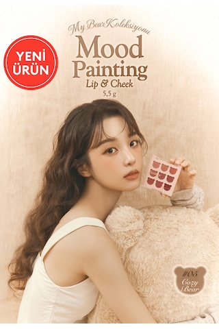 Dasique 9 Renkli Ruj & Allık Paleti Mood Painting Lip & Cheek Palette 05 Cozy Bear 05 Cozy Bear