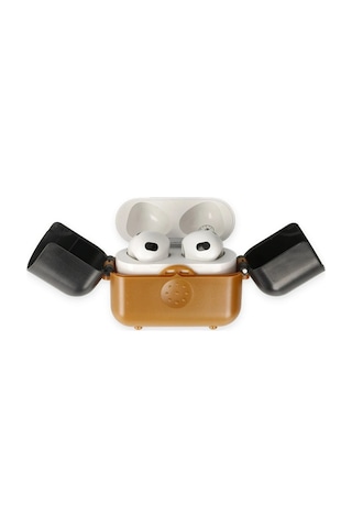 Newface Airpods Uyumlu 3 3.nesil Basmalı Kılıf Csmtex - 10 - Kahverengi-siyah