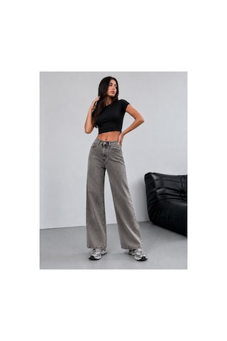 Blue Marlın Dökümlü Kahve Kar Yıkama Palazzo Kot/denim Wide Leg Pantolon Kahverengi