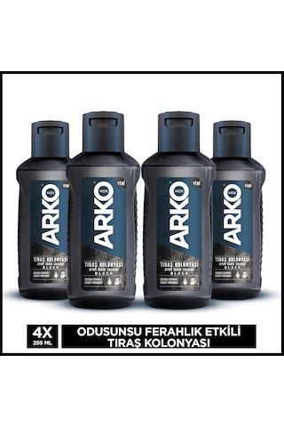 Arko Men Black Edition Tıraş Kolonyası 4 x 255 ML