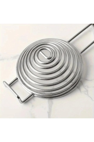 Spiral Paslanmaz Çelik Yumurta Akı Ayırıcı Taşınabilir Yumurta Sarısı Ayırıcı Bölücü Uzun Saplı Mutfak Malzemeleri İçin Yumurta Aletleri Gümüş