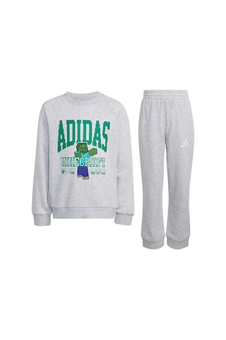 Adidas Lk Mınecraft Jog Set Çocuk Günlük Eşofman Takımı Ks9036 Gri