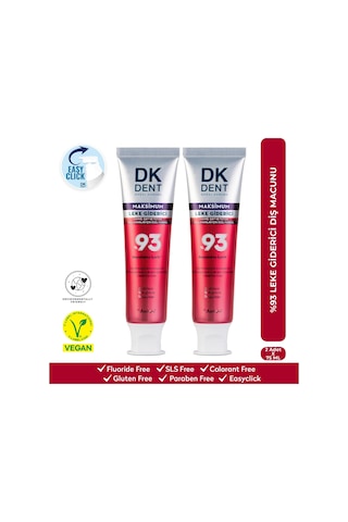 Dkdent %93 Maximum Leke Giderici Diş Macunu 75 Ml X 2 Adet Beyazlatma