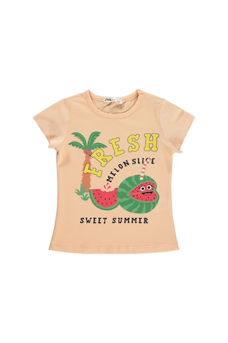 Civil Girls Kız Çocuk Tişört 2-5 Yaş Açık Turuncu 18330g34924s1-1 Turuncu