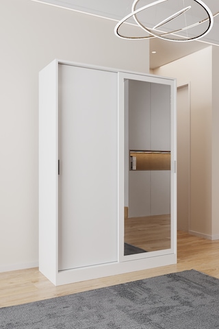 Ae-3071 Patentli İdeal Aynalı Beyaz Vestiyer Portmanto Ayakkabılı