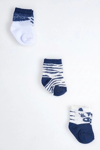 Cocole Socks Erkek Çocuk Soket Çorabı 3 Lü Set Pamuklu Soyut Figür Desenli Çok Renkli