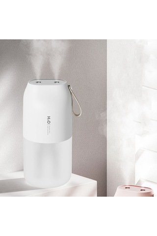 Ruicoo Beyaz İki Fırçalılı Usb Lıra Nemlendirici, Otomatik Kapanma Ve Gece Lambası, Araç/ofis/ev Kullanıma Uygun Sessiz Buhar Üreteci