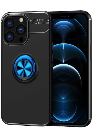 Apple Uyumlu iPhone 14 Pro Kılıf Zore Ravel Yüzüklü Silikon Kılıf