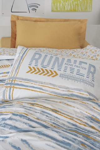 Cotton Box Genç Odası Tek Kişilik Lastikli Çarşaflı Nevresim Takımı Dashon Sarı Çok Renkli