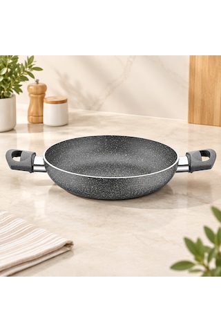 Granit Kaplama Çift Saplı Sahan 20 Cm Sarı