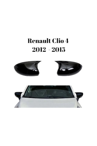 Renault Clio 4 2012 2013 2014 2015 Uyumlu Araca Özel Yarasa Batman Piano Black Ayna Kapağı Takımı