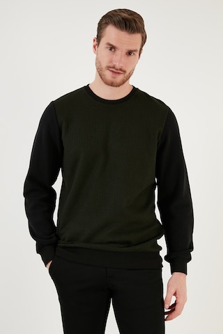 Buratti Pamuklu Regular Fit Bisiklet Yaka Erkek Sweat 5905041 Haki