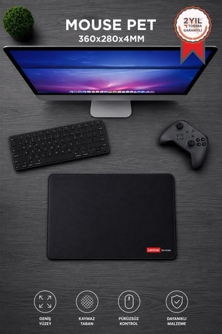 Oyuncu Fare Altlığı 360 280mm Siyah Bilgisayar Eşyası Oyun Ekipmanı Kaydırmaz Pad