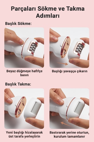 3 İn 1 Elektrikli Epilatör Tıraş Makinesi Bacak Koltukaltı Epilas