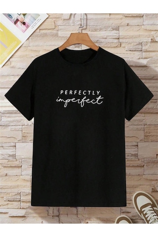 Uyguntarz Çocuk Perfect Baskılı Pamuklu Tshirt Siyah