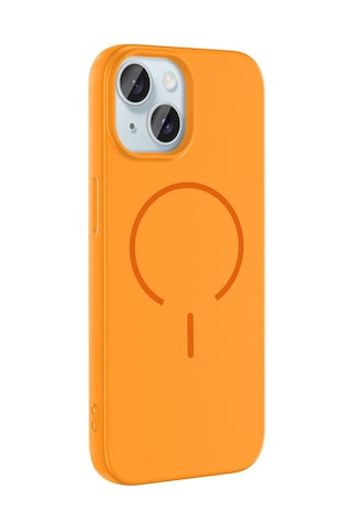 Apple Uyumlu iPhone 15 Kılıf M-safe Şarj Özellikli Sys Meta Kapak - Mürdüm Mürdüm