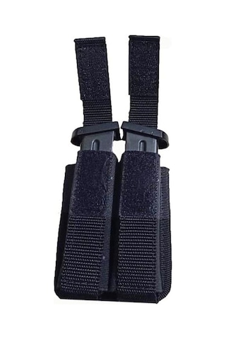 Ikili Şarjör Kılıfı Imperteks Kumaş Siyah Renk Tüm 9 Mm.için Siyah