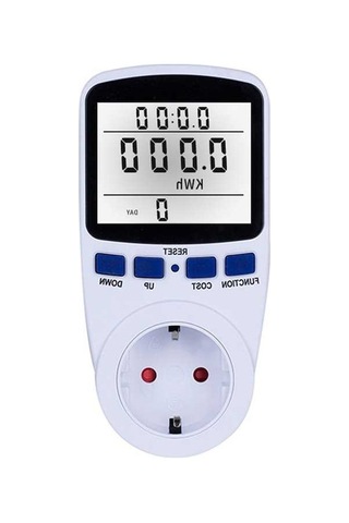Ulzyvf Lcd Ekran Güç Ölçer Soket, Enerji Watt Volt Amper Kwh Tüketim Analizörü, Arka Aydınlatmalı 230v 250v Ab Fişi