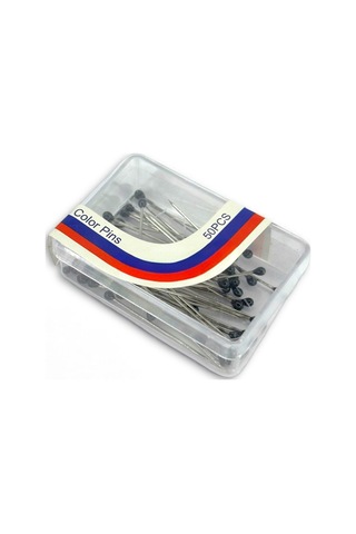 Toplu İğne Siyah Renk 50 Adet 2.5cm - Eşarp Ve Şal İğnesi - Kadın Tesettür Aksesuar Çok Amaçlı Siyah