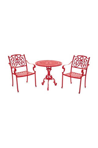 Aden Kırmızı Döküm Bahçe Mobilyası Rehome Kırmızı