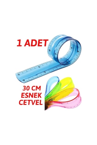 Nistabolje Esnek Cetvel Kırılmaz Cetvel 30 Cm Karışık Renkler Genel