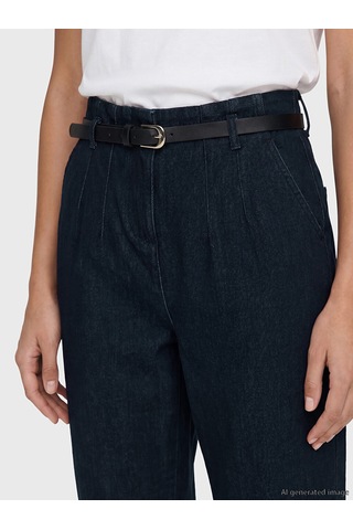 Lcwaıkıkı Classic İndigo Beli Kemerli Slim Mom Kadın Jean Pantolon
