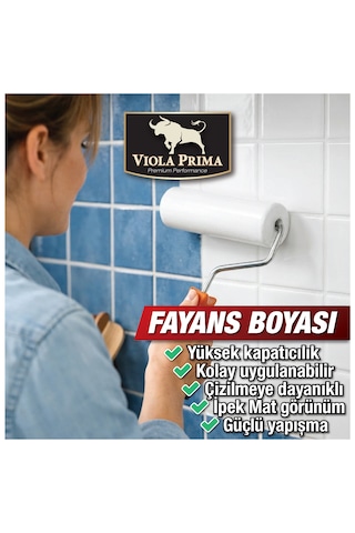 Viola Prima Fayans Boyası Beyaz 3.2 Kg Set -